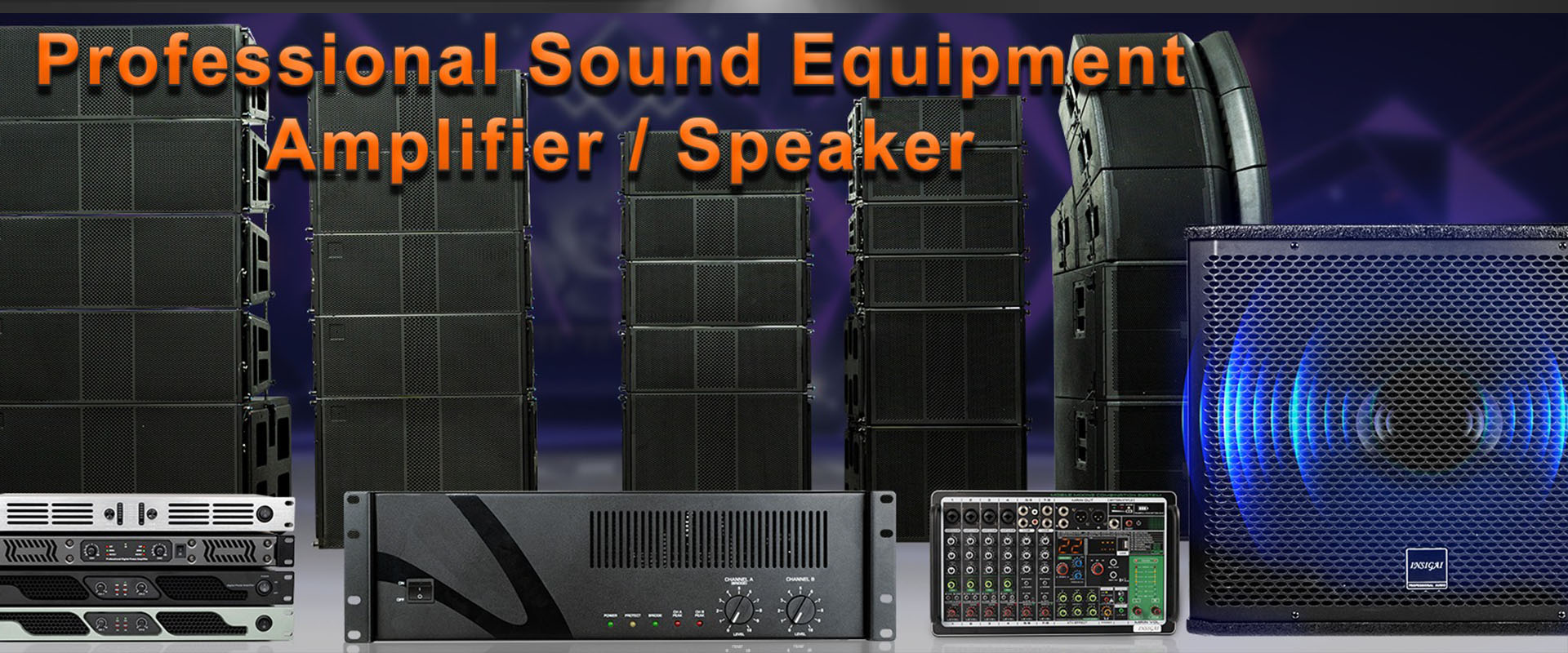 Professional speaker amplifier audio manufacturer